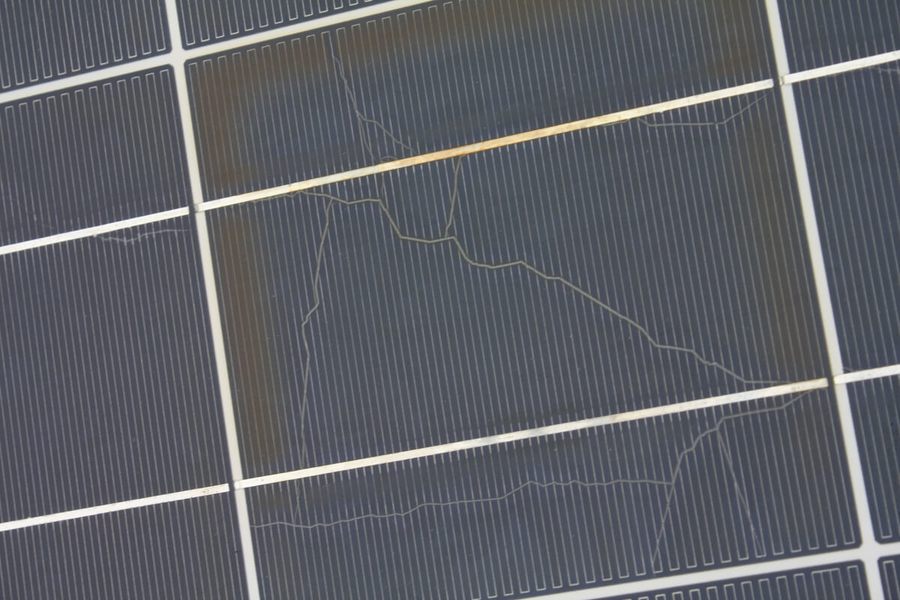 Make solar panels with broken polycrystalline cells